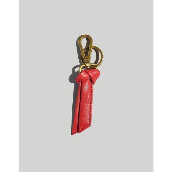Madewell Scarlet Red Knotted Leather Key Fob - Picture 1 of 2